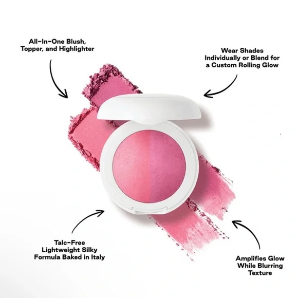 dibs Duet Baked Blush 3-in-1 Blush, Highlighter + Topper - VIP PINK - Picture 7 of 14